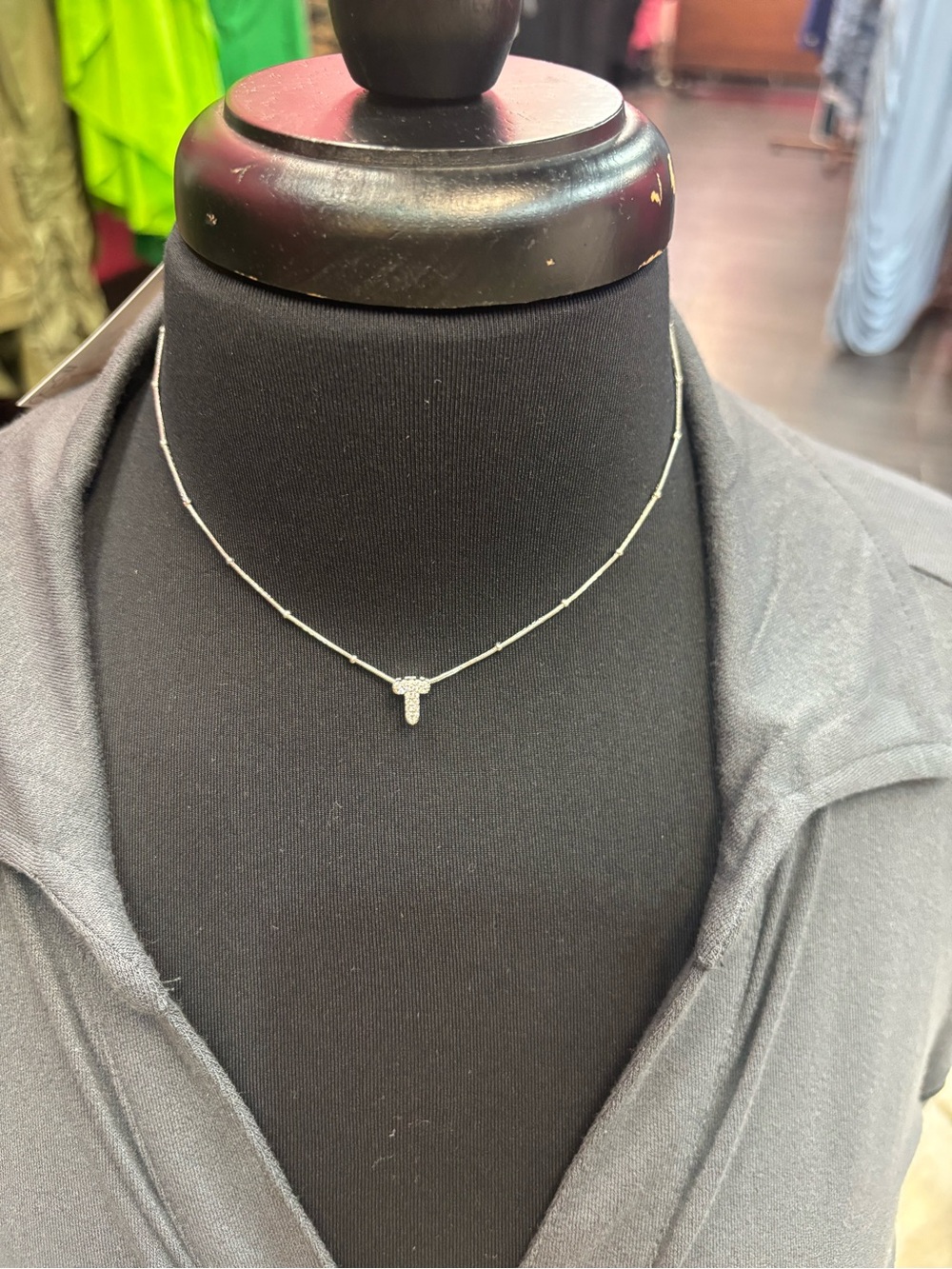 Women's Gray Ruched Button-Front Top - Picture 2 of 3